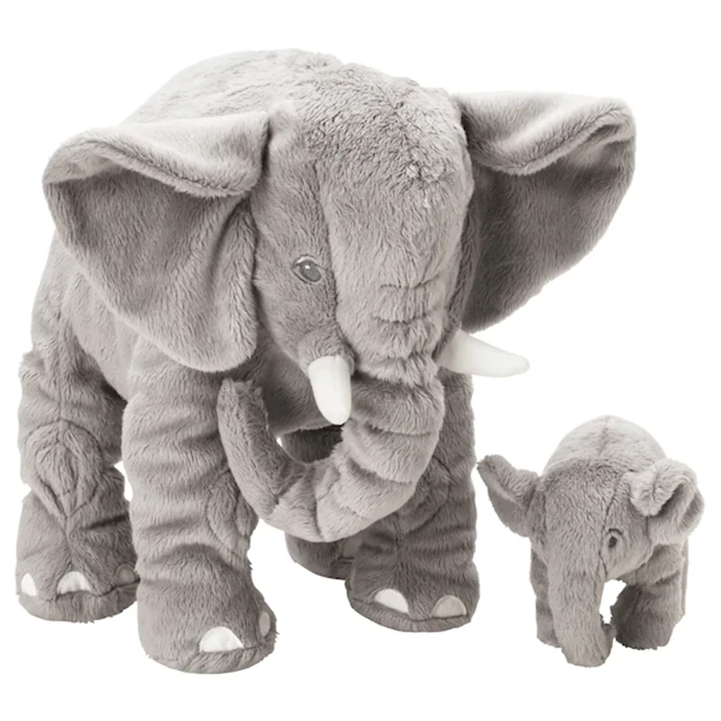 عروسک فیل و بچه فیل ایکیا مدل LEDDJUR سایز 32 سانتیمتر