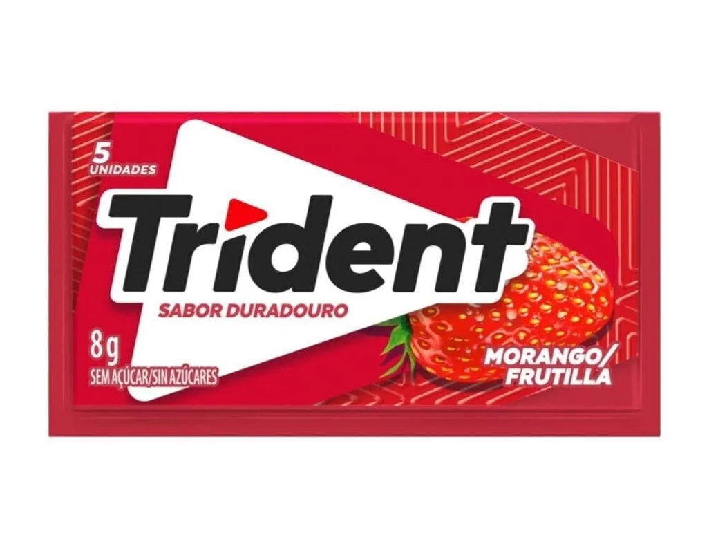 آدامس بدون قند تریدنت توت فرنگی TRIDENT Strawberry Twist بسته 14 عددی
